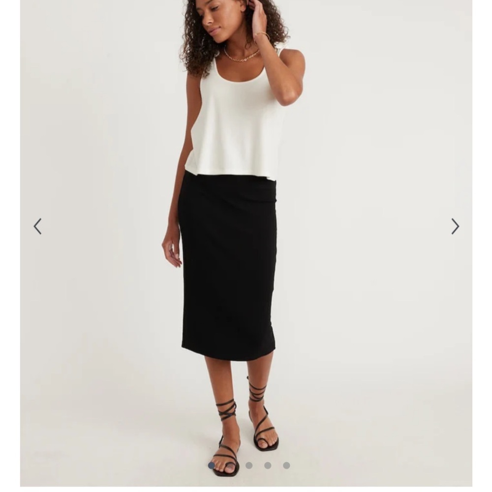 Marine Layer Lexi ribbed midi skirt